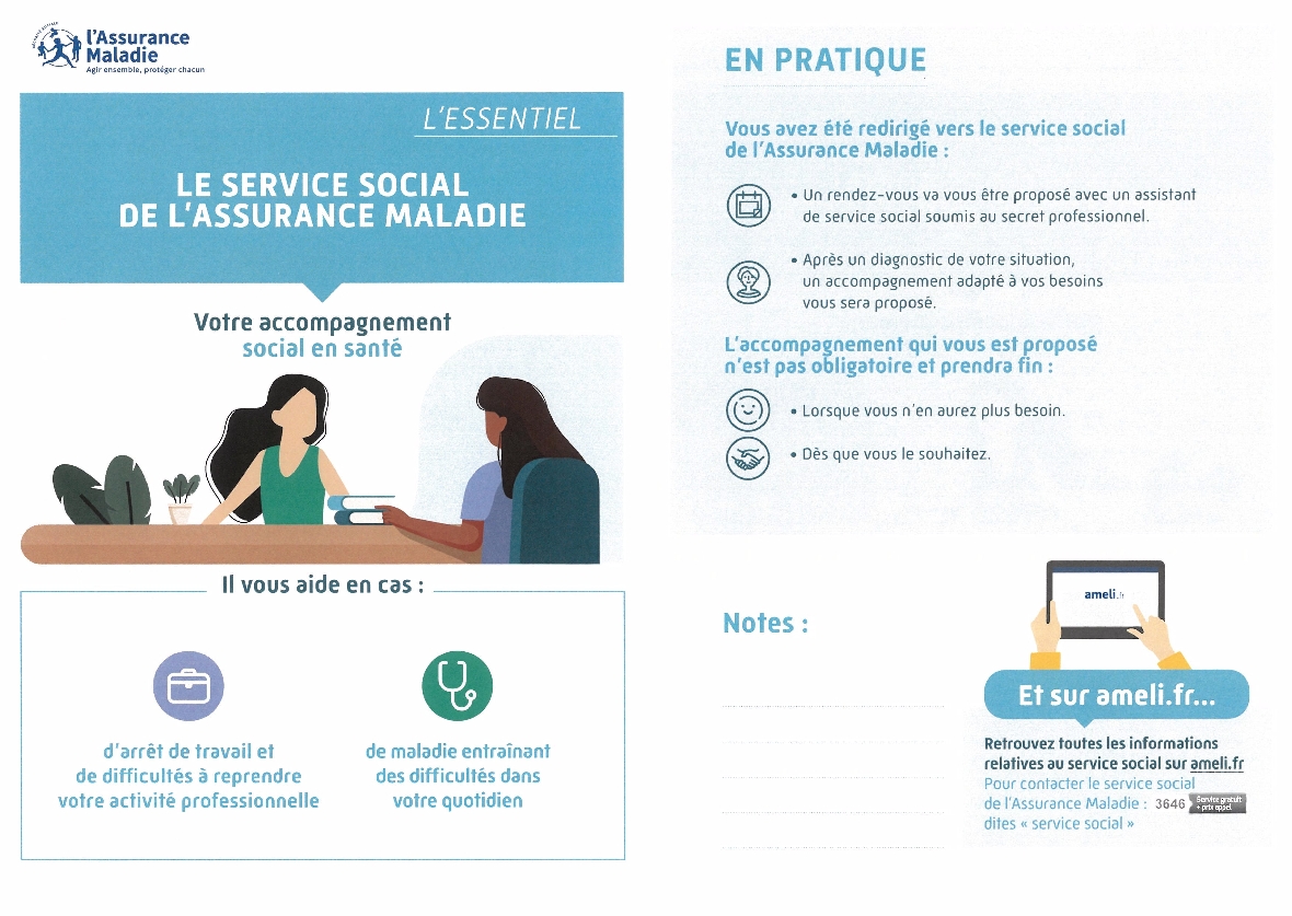 service social Assurance maladie