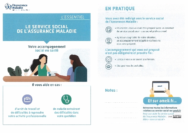 service social Assurance maladie